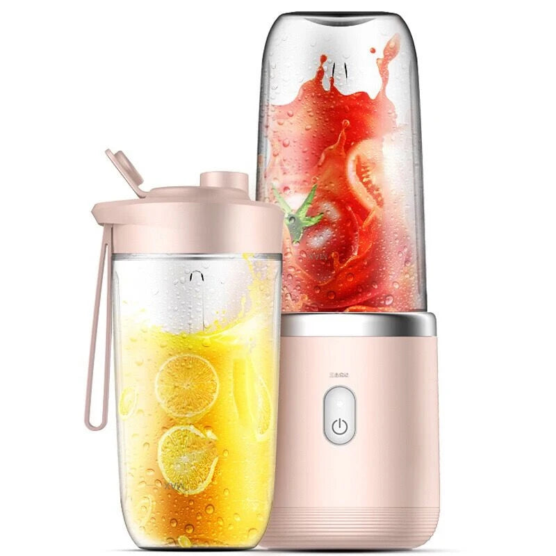 1pc Bleu/Rose Portable Électrique Petit Extracteur De Jus Ménage Multi Fonction Jus Tasse De Mélange Et Auxiliaire Alimentaire